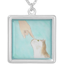Touching Kitty's Nose Necklace