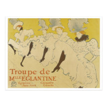 Toulouse Lautrec- La Troupe de Mlle Eglantine 1895 Postcards