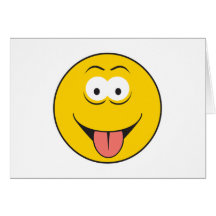 Tounge Out Smiley Face Card