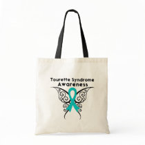 Tourette Syndrome Awareness Tattoo Butterfly Tote Bags