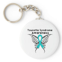 Tourette Syndrome Awareness Tattoo Butterfly Key Chains