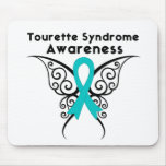Tourette Syndrome Awareness Tattoo Butterfly mousepads