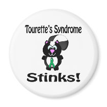Tourettes Syndrome Stinks Skunk Awareness Design Fridge Magnets