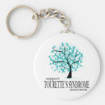 Tourette's Syndrome Tree Key Chain