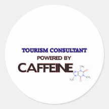 Tourism Consultant Powered by caffeine Stickers