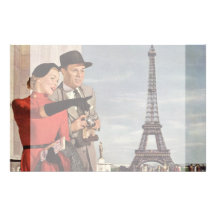 Tourists Travelling Paris Sightseeing Eiffel Tower Stationery