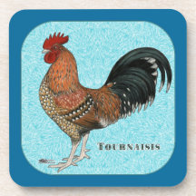 Tournaisis Rooster Beverage Coasters