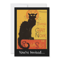 Tournée du Chat Noir, Steinlen Black Cat Vintage Custom Invites