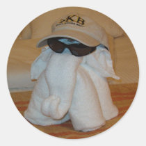 Towel Elephant with Sunglasses stickers