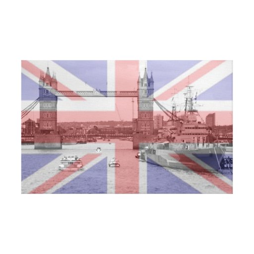Tower Bridge 2012 HMS Belfast Stretched Canvas Prints