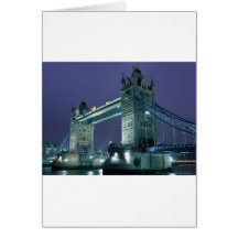 Tower Bridge at night, London, England Greeting Cards