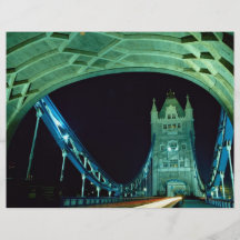 Tower Bridge at night, London, England Full Color Flyer