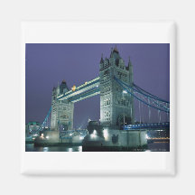 Tower Bridge at night, London, England Refrigerator Magnets