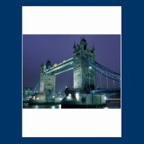 Tower Bridge at night, London, England postcards