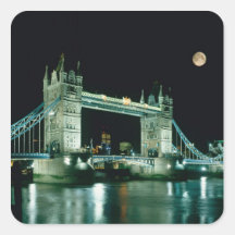 Tower Bridge at Night, London, England Sticker
