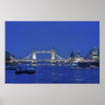 Tower Bridge at night Posters