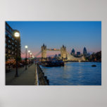 Tower Bridge at sunset in London England Posters
