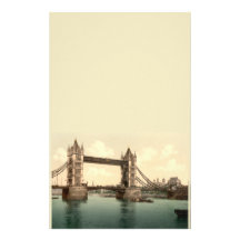 Tower Bridge II, London, England Customized Stationery