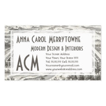 Tower of Babel, Hanging Gardens of Babylon Vintage Business Card Templates