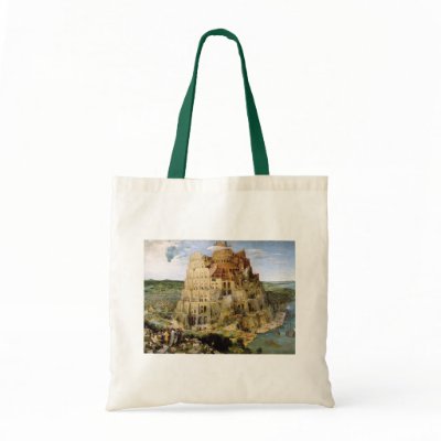 Tower of Babel - Peter Bruegel Canvas Bag by Aquavel