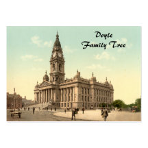 Town Hall, Portsmouth, Hampshire, England Business Card Template