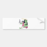 toxic girl vector illustration bumper sticker