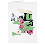 toxic girl vector illustration greeting card