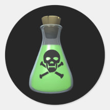 Toxic Green Potion Round Sticker