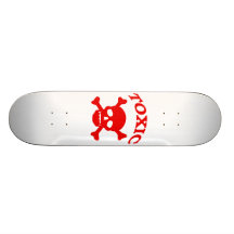 Toxic Skull in Red Skate Board