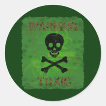 Toxic Warning Sticker