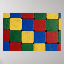 Toy building blocks Photo Poster
