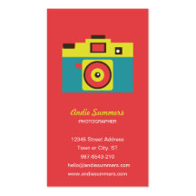 Toy Camera (CMYK) Photographer Biz Card Business Card Templates