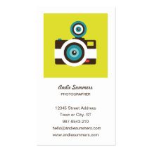 Toy Camera (Fisheye) Photographer Profile Card Business Card