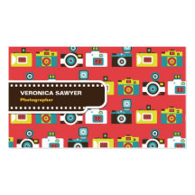 Toy Cameras (Red) Business Card