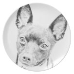 TOY FOX TERRIER PLATE