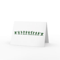 Toy Green Army Men Greeting Cards