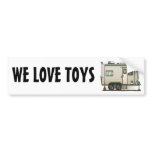 Toy Haulier Trailer Camper bumper stickers