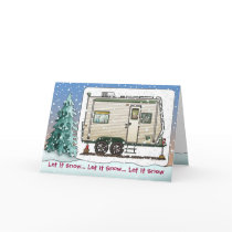 Toy Haulier Trailer Camper Holiday Cards