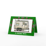 Toy Haulier Trailer Camper Holiday Wish cards