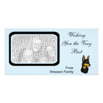 Toy Manchester Terrier - Blue Diamond Design Photo Cards