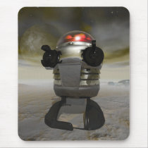Toy robot on an Alien planet Mousepad