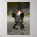 Toy robot on an Alien planet Poster posters