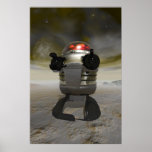 Toy robot on an Alien planet Poster posters