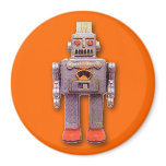 Toy Robot Round Magnet