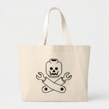 toy skull and crossbones tote bag