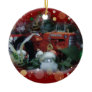 toy tractors for christmas 4 ornaments