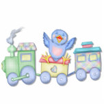 Toy Train Bluebird photo sculptures