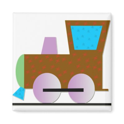 Toy train fridge magnets by kool27