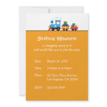 Toy Train Transport Birthday Theme Invitation Card