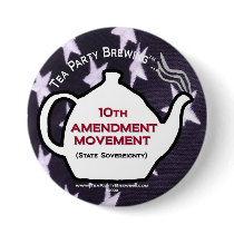 TP0109 Tea Party 10th Amendment Movement Button